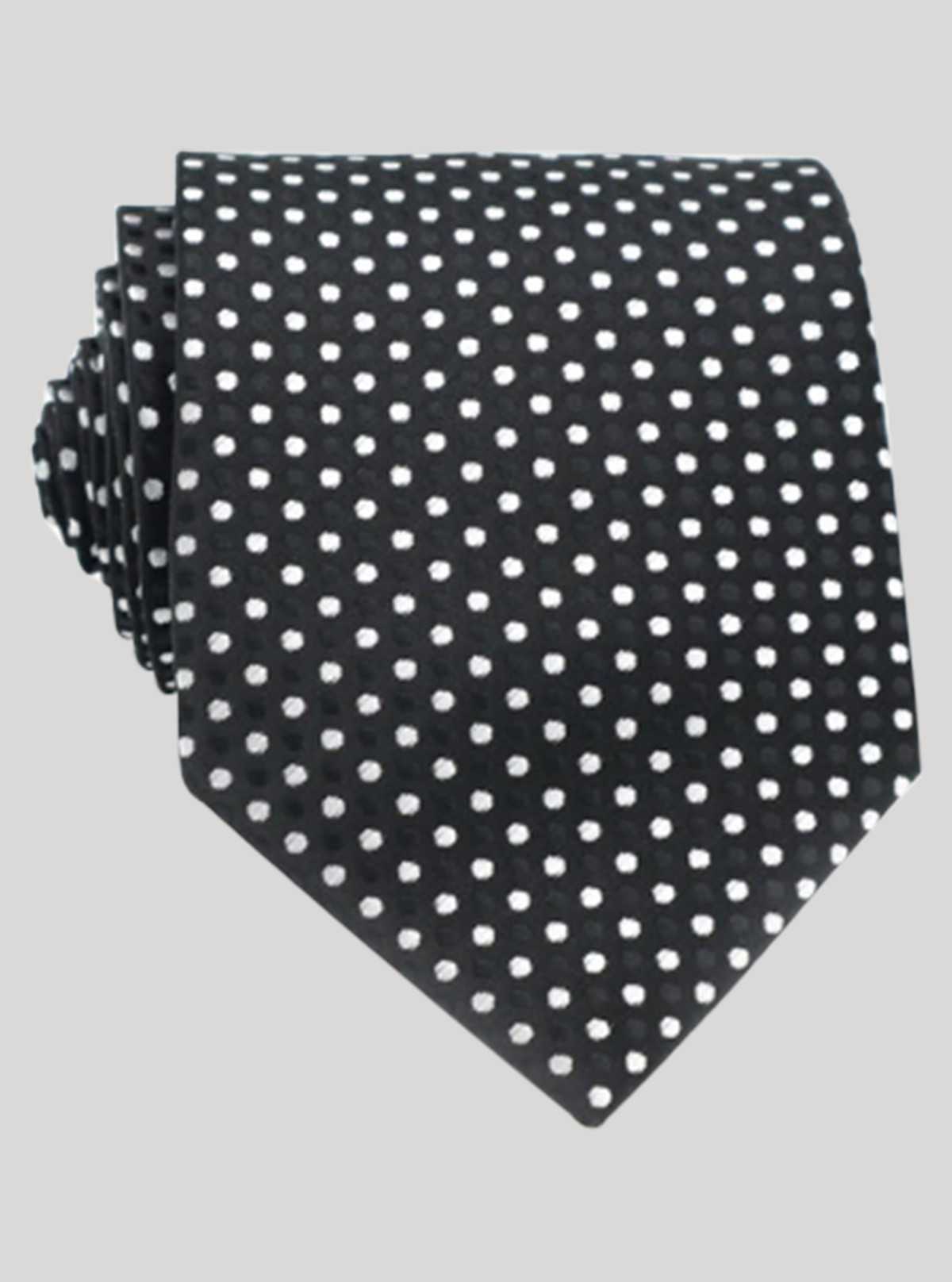 Men’s Black Dotted Tie – Timeless Formalwear by Boer and Fitch