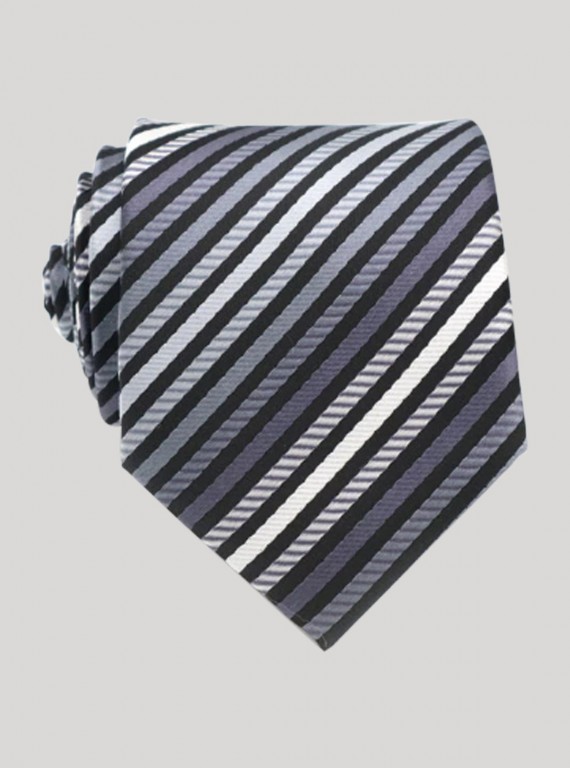 Men’s Diagonal Striped Tie – Classic Formal Neckwear by Boer & Fitch