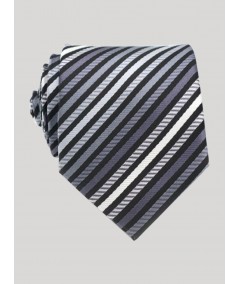 Black Multi Stripe Tie Boer and Fitch - 1