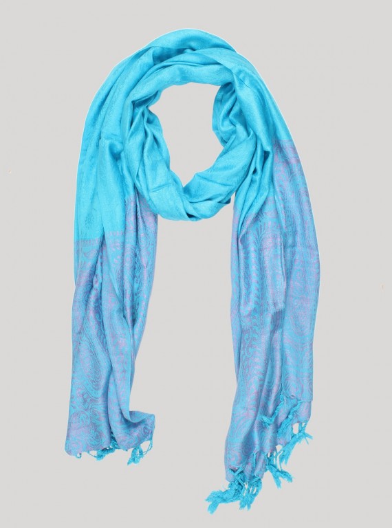Sky Blue Silky Scarf