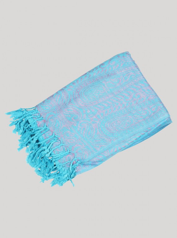 Sky Blue Silky Scarf Boer and Fitch - 3