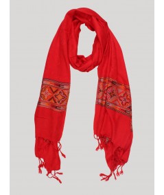 Red Color Viscose Scarf Boer and Fitch - 1