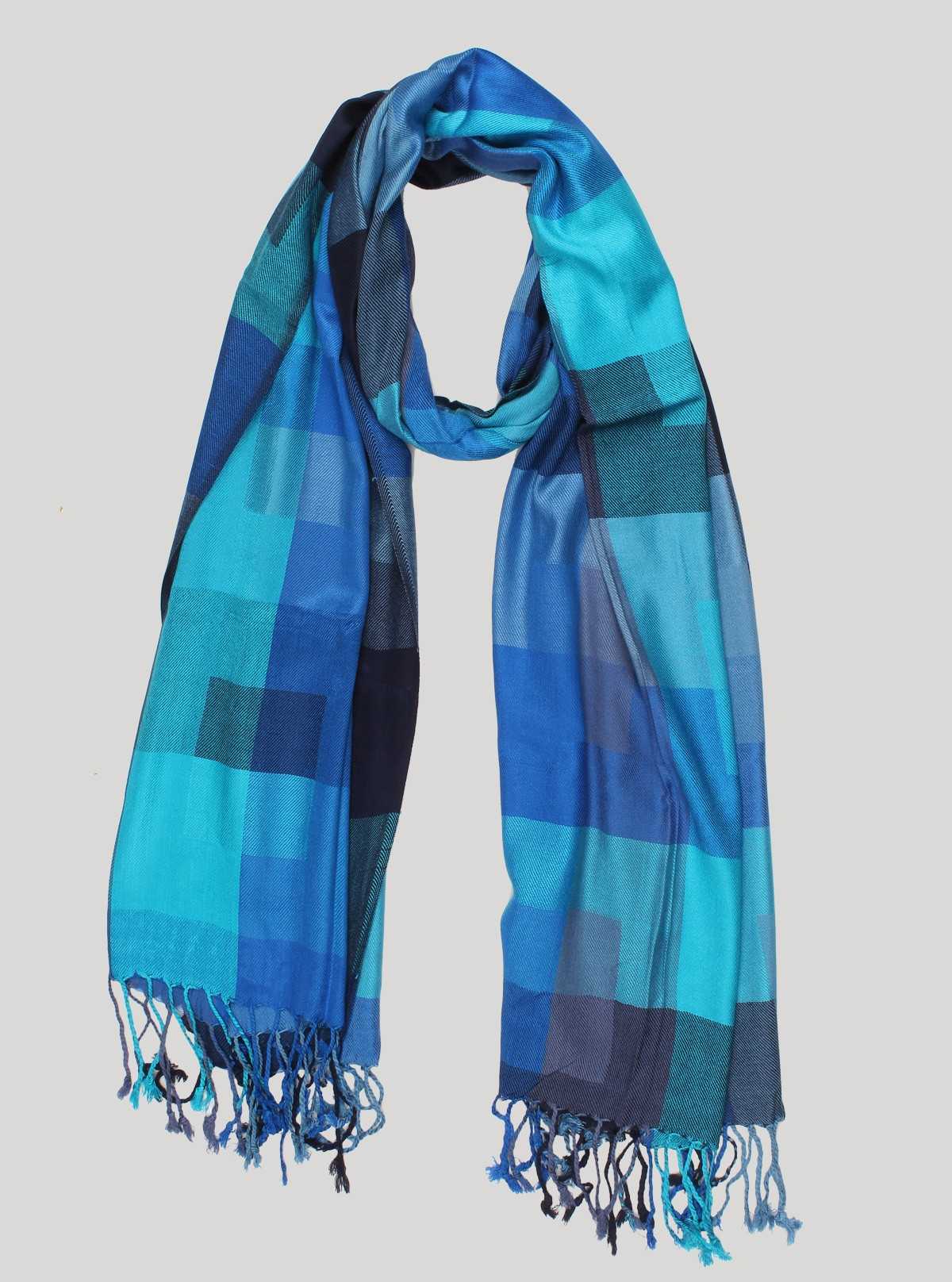 Unisex Blue Viscose Blend Stole – Elegant, Lightweight & All-Season Wrap