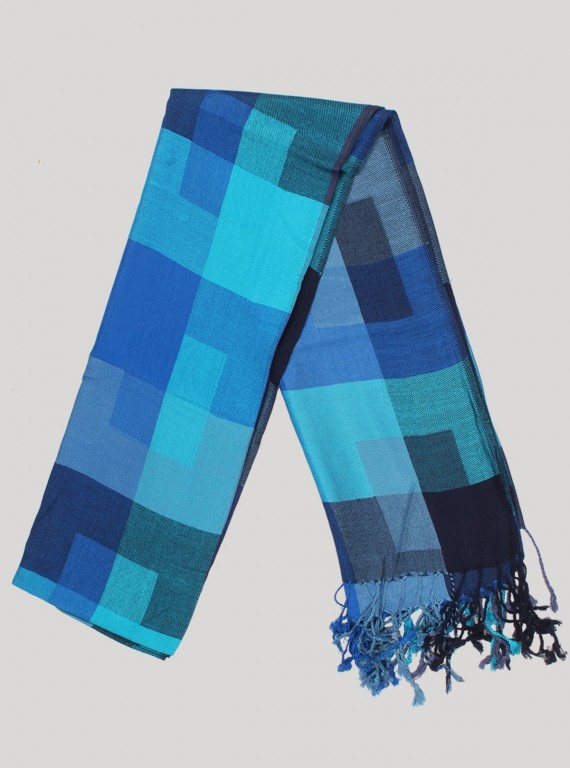 Blue Color Viscose Scarf Boer and Fitch - 2