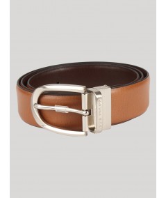 Beige Silver Buckle Waist Belt Boer and Fitch - 1