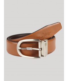 Beige Silver Buckle Waist Belt
