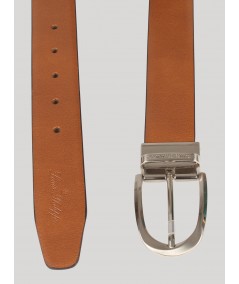 Beige Silver Buckle Waist Belt Boer and Fitch - 3