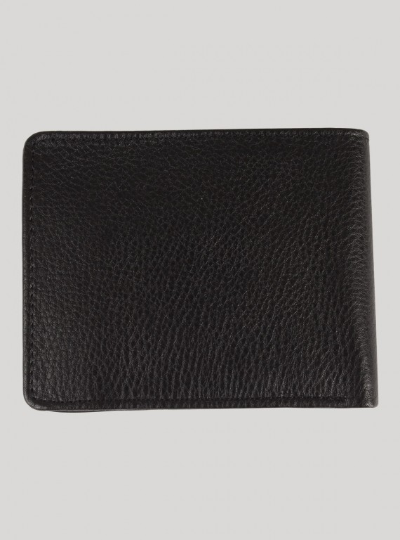 Black Plain Mens Wallet Boer and Fitch - 3