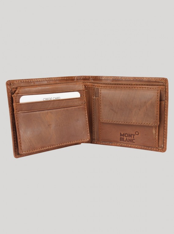 Brown Square Design Wallet Boer and Fitch - 3