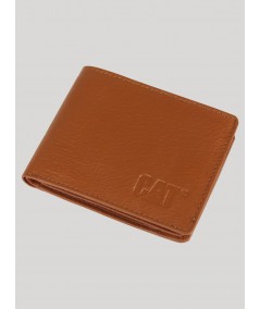 Beige Plain Leather Wallet Boer and Fitch - 1