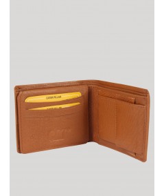 Beige Plain Leather Wallet Boer and Fitch - 5