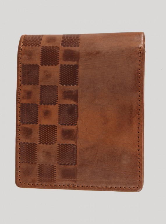 Brown Squared Box Designer Wallet Boer and Fitch - 3