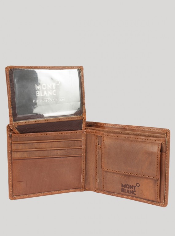 Brown Squared Box Designer Wallet Boer and Fitch - 4
