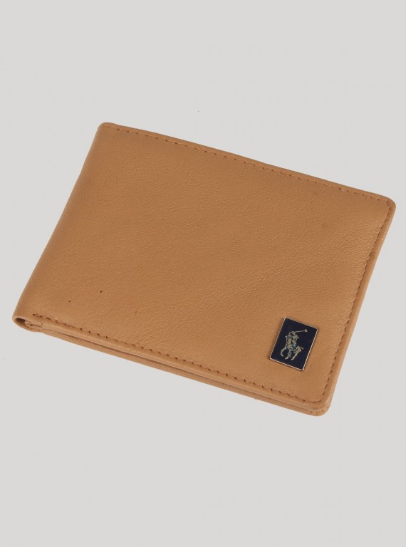 Light Beige Leather Wallet Boer and Fitch - 1