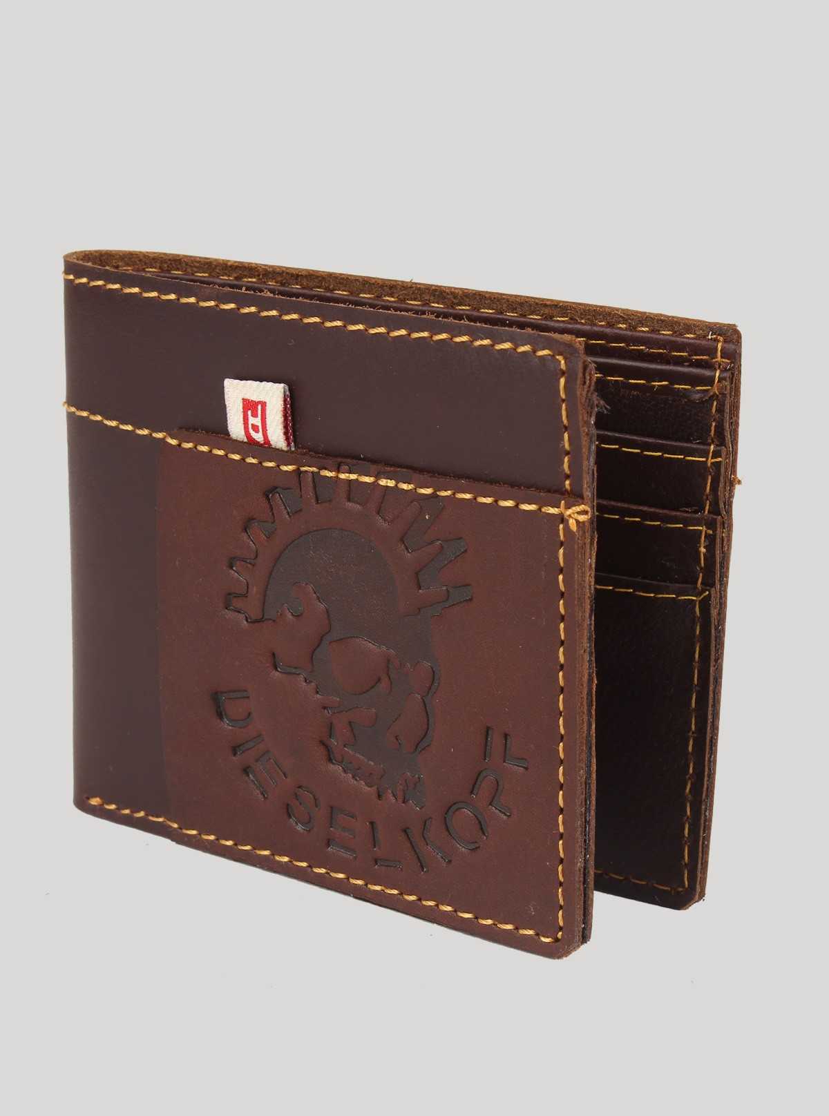 Brown Designer Stitch Wallet