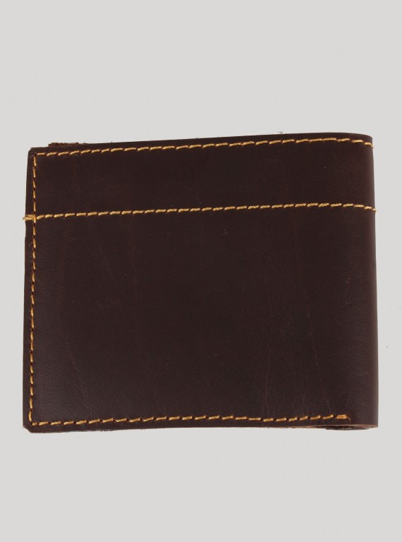 Brown Designer Stitch Wallet Boer and Fitch - 2