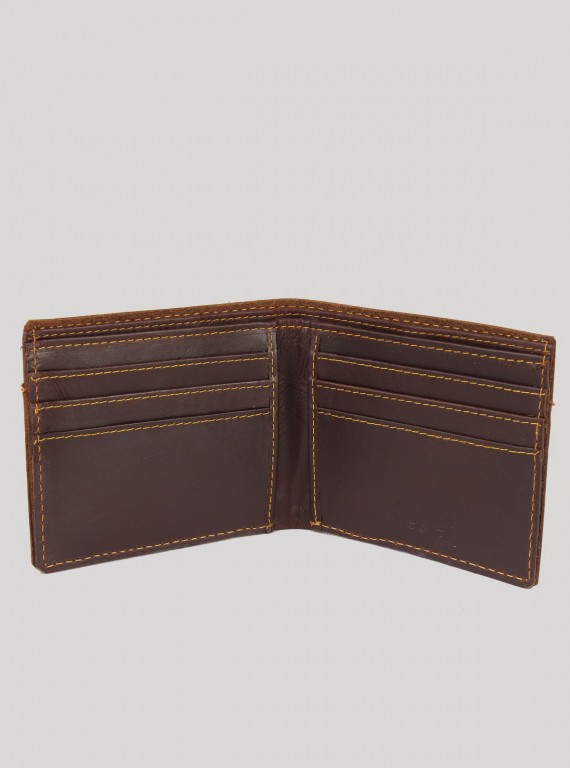 Brown Designer Stitch Wallet Boer and Fitch - 5