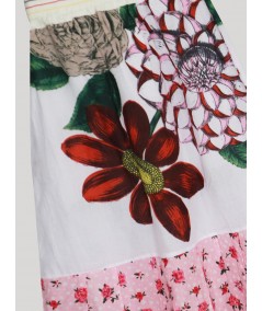 Ecru Floral Print Skirt Boer and Fitch - 2