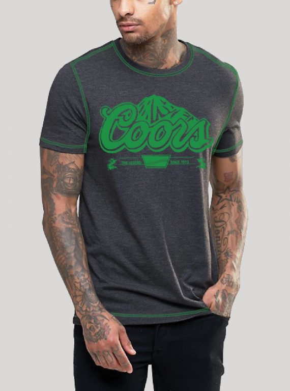 Green Coors Printed T-Shirt