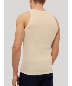 Beige Rib Vest Boer and Fitch - 4