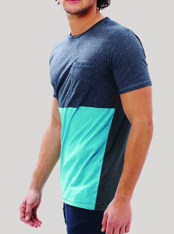 Turquiose Cut & Sew TShirt Boer and Fitch - 2