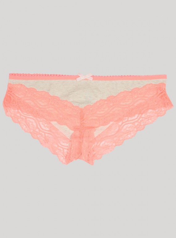 Women’s White Melange Pink Lace Panty – Elegant & Comfortable | Boer & Fitch