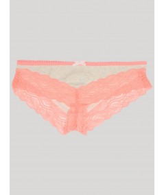 Women’s White Melange Pink Lace Panty – Elegant & Comfortable | Boer & Fitch