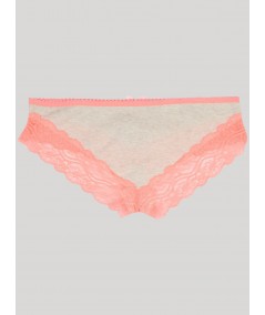 White Melange Pink Lace Panty Boer and Fitch - 3