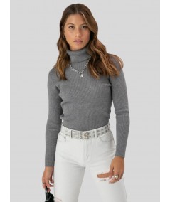 Dark Melange turtle neck top