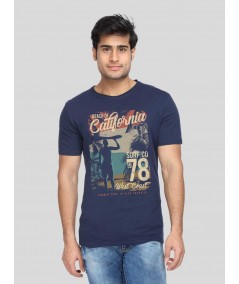 Men’s Navy Surf Print T-Shirt – Coastal Vibes & Casual Comfort