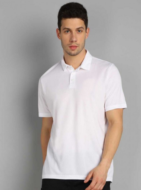 White Pique Polo TShirt