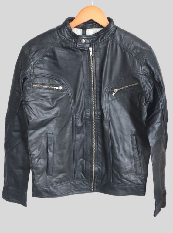Black Leather Jacket for Men – Classic Biker & Casual Style by Boer and Fitch