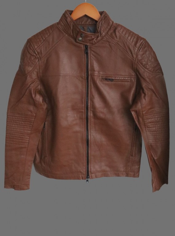 Brown Leather Jacket for Men – Classic Biker Style by Boer and Fitch