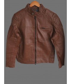 Brown Leather Jacket for Men – Classic Biker Style by Boer and Fitch