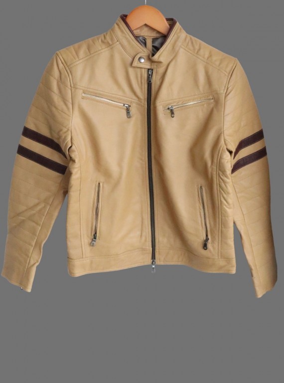 Light Brown Leather Jacket for Men – Classic Casual by Boer and Fitch