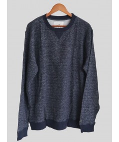 Blue Distress Melange Sweatshirt for Men – Casual Comfort by Boer and Fitch