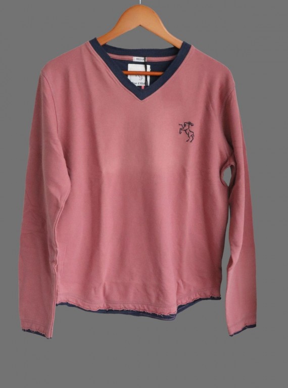 Pink V-Neck Sweatshirt for Women – Casual Comfort by Boer and Fitch