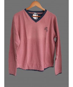 Pink V-Neck Sweatshirt for Women – Casual Comfort by Boer and Fitch