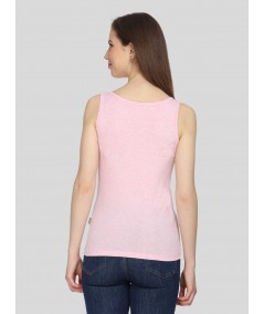 Pink Printed Sleeveless Stretch Top