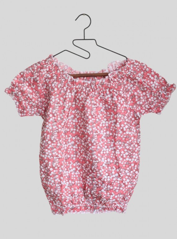 Women’s All-Over Printed Top with Frilled Neck – Chic & Feminine | Boer & Fitch