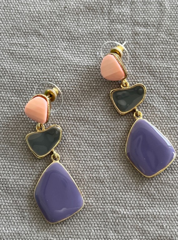 Purple Drop Earring