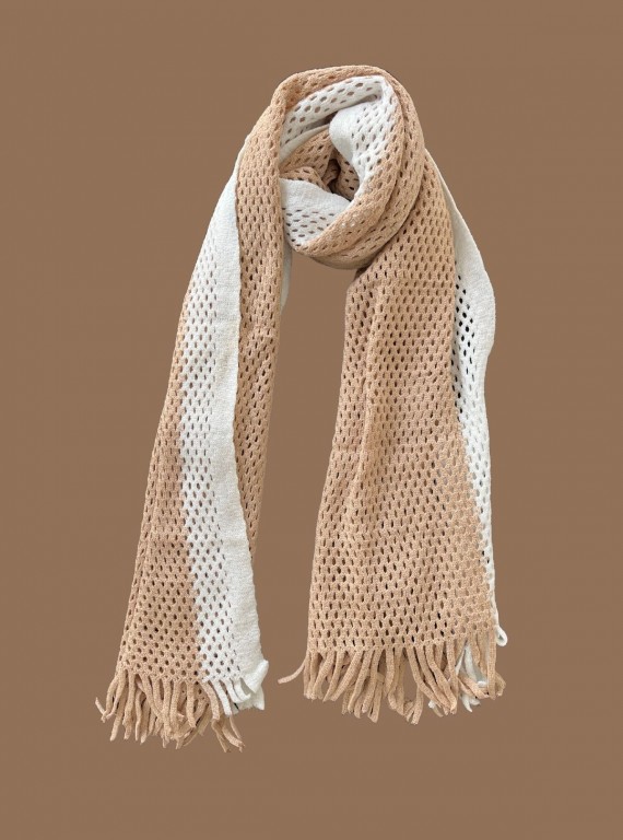 Brown Netted Scarf