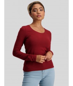 Womens full Sleeve Burgundy TShirt