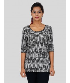 Dainty Half Sleeve Black Floral Top