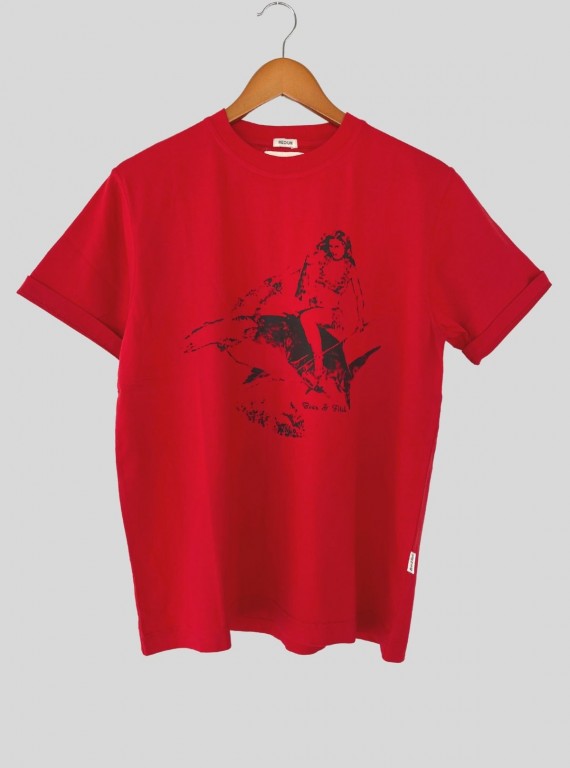 Red Shark Print T-Shirt for Men – Casual Streetwear by Boer and Fitch