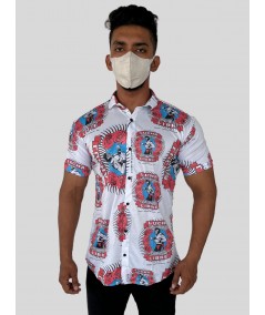 Men's Lucha Printed Poly Shirt – Bold Graphic Style by Boer and Fitch