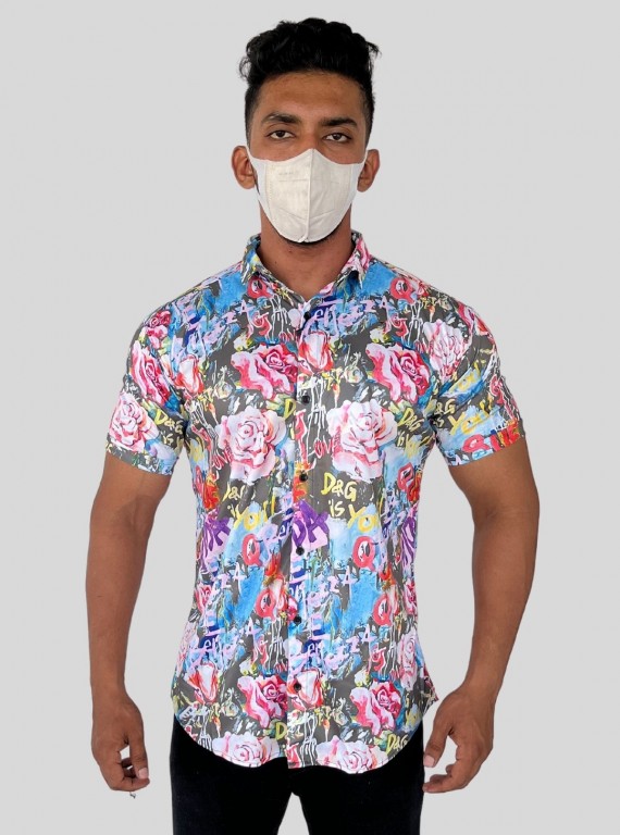 Men's Creepy AOP Printed Poly Shirt – Bold & Edgy Statement Wear by Boer and Fitch