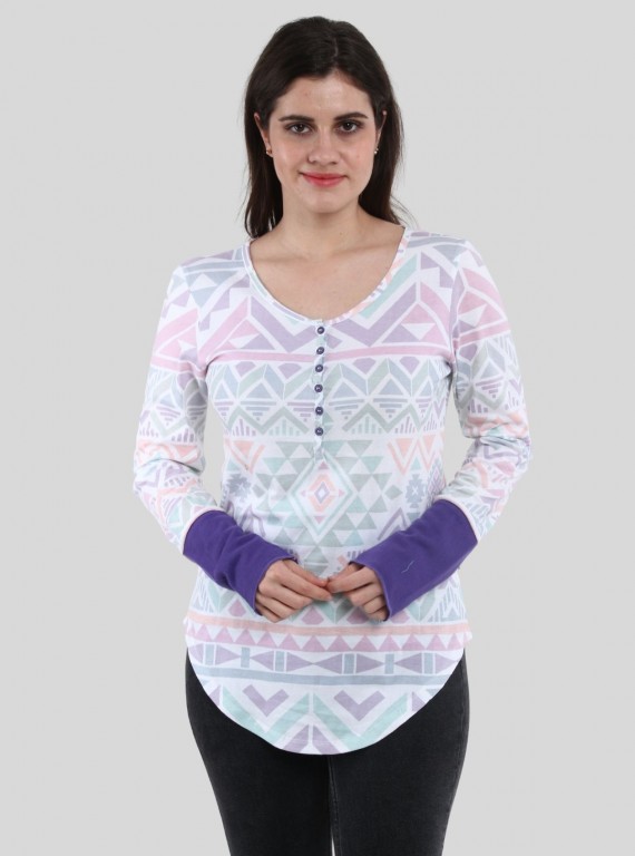 Multi Color Designer Buttoned Top