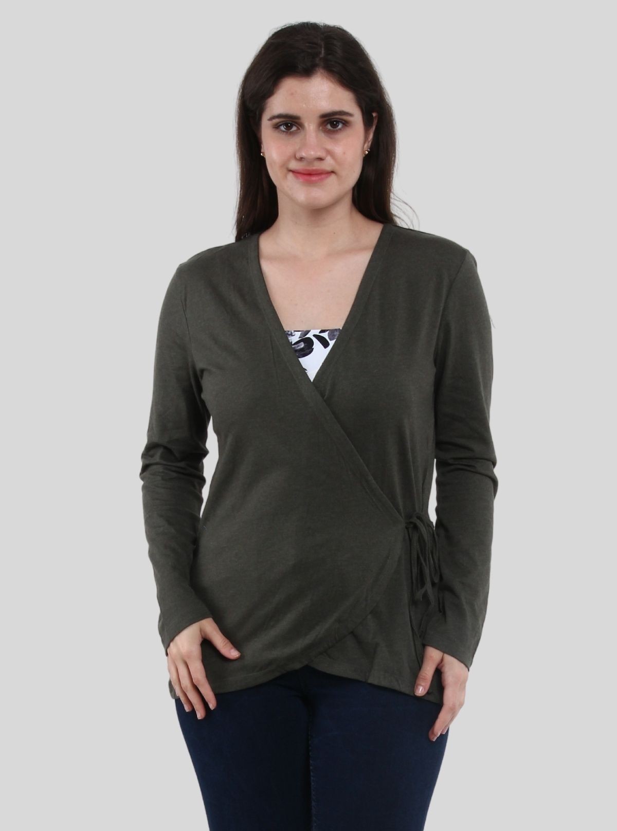 Green Wrap Top