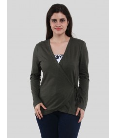 Green Wrap Top